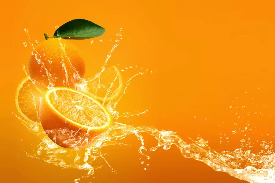 Free Premium Stock Photos Close-up of berries on water against orange background