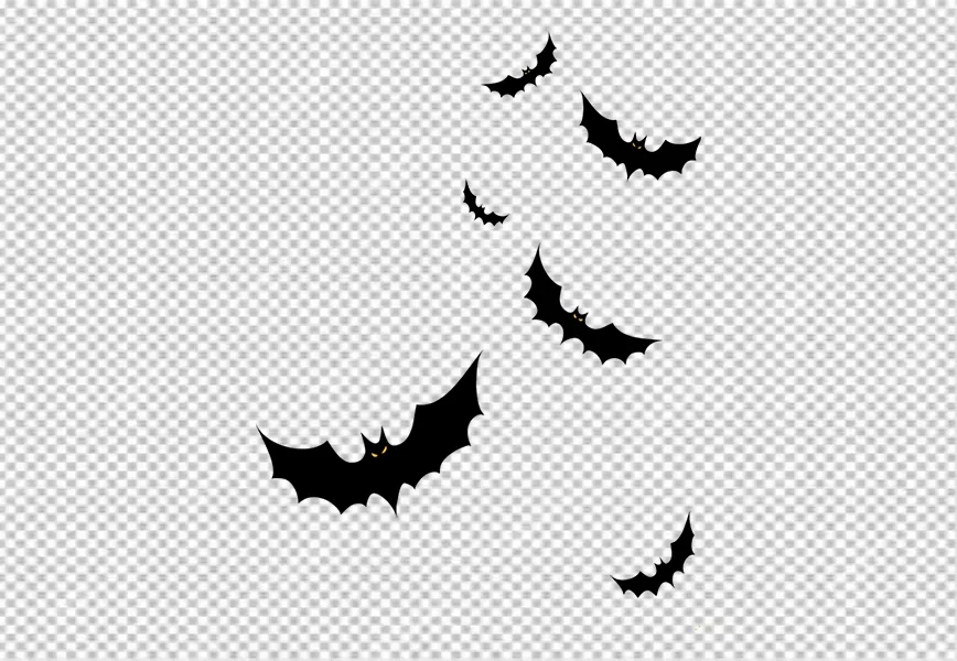Free Premium PNG Bats silhouettes solated on transparent background ...