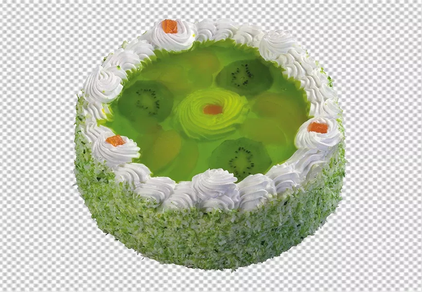 Free Premium PNG Delicious birthday cake with green  transparent background